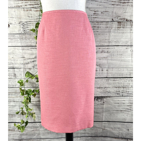 Suit Studio Skirt size 12 Pet Pink Textured Straight Pencil Knee Career Church - Picture 1 of 12